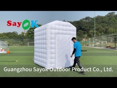 เต็นท์โยคะฮอทโพมสีขาว แบบปนเปื้อน สําหรับบ้าน เต็นท์โยคะกลางแจ้ง ห้องโยคะส่วนตัวแบบพกพา