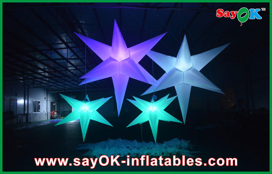 เหตุการณ์การตกแต่งแสงสว่างที่มีสีสัน Inflatable Led Star