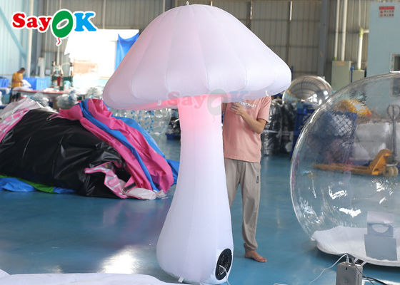 Oxford Cloth 2m LED Inflatable Lighting ตกแต่งเห็ดขาว