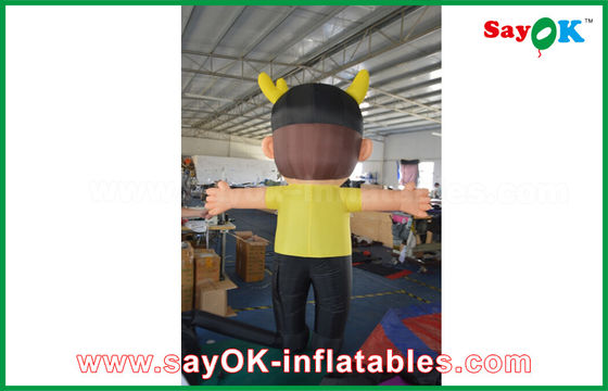 ตัวละครการ์ตูนอุดตัน ผ้าอ็อกซ์ฟอร์ด ตัวละครการ์ตูนอุดตัน เด็กชายสีเหลือง สําหรับการโฆษณา