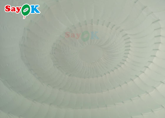 หอเต็นท์อัดลมกลางแจ้ง ขนาด 6x5x3.2m หอเต็นท์อัดลมหลุมสีขาวบริสุทธิ์ พร้อมไฟ LED