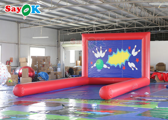 เกมกีฬาเป่าลม Pvc Tpu Bubble Bowling Game 8x4x3mh