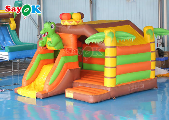บ้านเป่าลมสำหรับผู้ใหญ่ในเชิงพาณิชย์ Water Slide Pool Bounce House 5x5x4mH