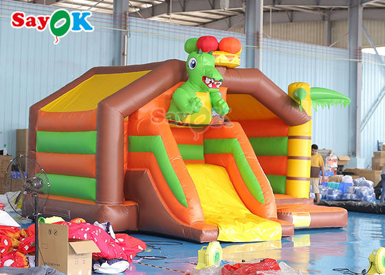บ้านเป่าลมสำหรับผู้ใหญ่ในเชิงพาณิชย์ Water Slide Pool Bounce House 5x5x4mH