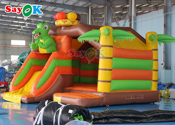 บ้านเป่าลมสำหรับผู้ใหญ่ในเชิงพาณิชย์ Water Slide Pool Bounce House 5x5x4mH