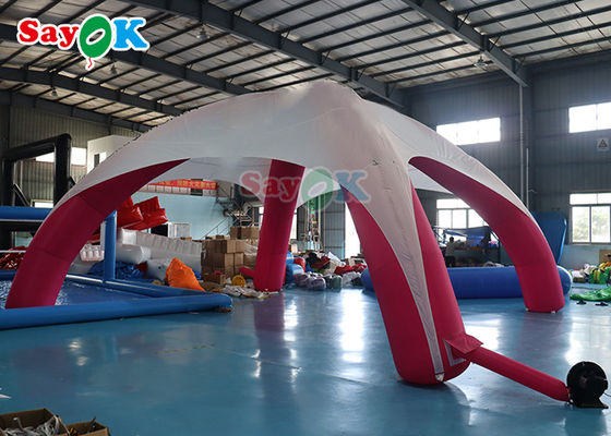 กิจกรรมสนับสนุน X Shape Inflatable Spider Tent โฆษณาโปรโมชั่น Tent ขาวและชมพู