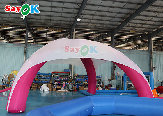 กิจกรรมสนับสนุน X Shape Inflatable Spider Tent โฆษณาโปรโมชั่น Tent ขาวและชมพู