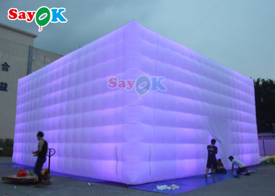 เต็นท์ลานแบบอัตโนมัติแบบอัดลม 10x10x5m เต็นท์ปาร์ตี้แบบอัดลม LED เต็นท์อัดลม