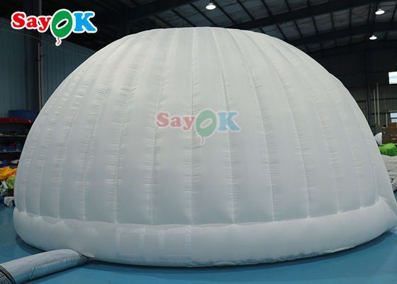 กลางแจ้ง PVC Oxford Tent ครอบครัว Inflatable Panorama Dome เหรียญแต่งงานสีขาว