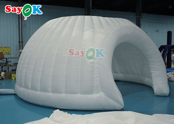 กลางแจ้ง PVC Oxford Tent ครอบครัว Inflatable Panorama Dome เหรียญแต่งงานสีขาว