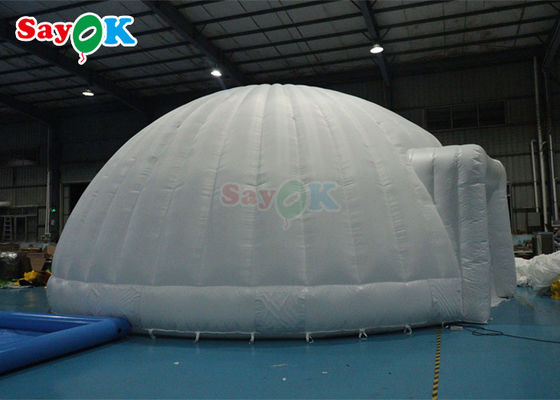 PVC Tarpaulin Double Door Led Inflatable Dome Tents สําหรับงานเลี้ยงกลางแจ้ง