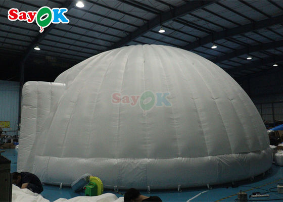 PVC Tarpaulin Double Door Led Inflatable Dome Tents สําหรับงานเลี้ยงกลางแจ้ง