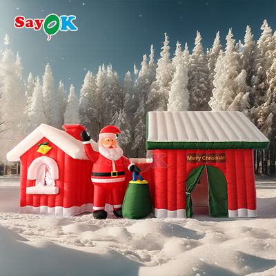 ดีไซน์ฟรี 9m ยักษ์ใหญ่คริสต์มาสต์ เปลือกกระเป๋าเต็นท์บ้านซานตา