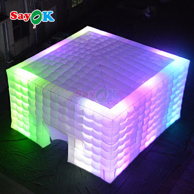 8m ตารางแคมป์เต็นท์ LED เต็นท์อัดลมสําหรับ 80 คน งานเลี้ยงกลางแจ้ง