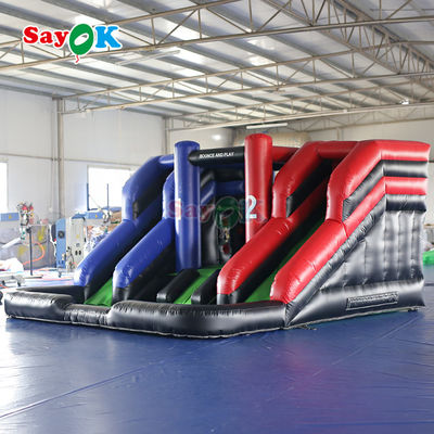 Commercial Inflatable Combo Slide Double Inflatable Bounce House Giant Inflatable Slide สําหรับการใช้งานกลางแจ้ง