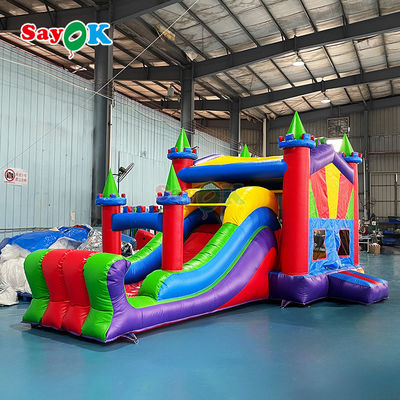 Sayok Inflatable Bouncer House Castle PVC Inflatable Bounce Slide Commercial Inflatable Bouncing Combo Slide สําหรับงาน