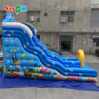 สไลด์น้ําแบบอัดลมพาณิชย์ สําหรับเกมกลางแจ้ง สไลด์น้ําแบบอัดลมขนาดใหญ่ พร้อมสไลด์น้ําแบบถอดได้ สําหรับเด็ก