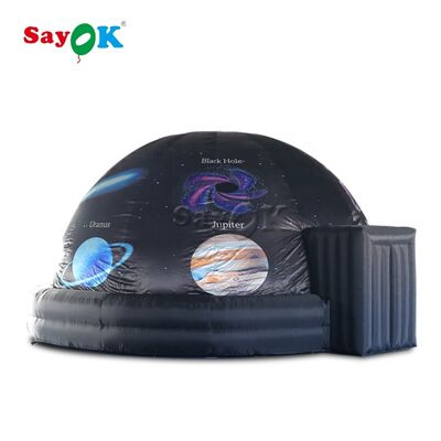 Sayok 5m 16ft Customized Full Printing Inflatable Planetarium Dome Tent สําหรับเด็ก การศึกษา พร้อมเครื่องเป่าอากาศ
