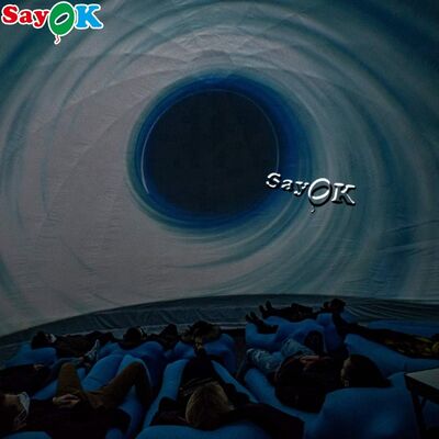 เต็นท์โพรเจชั่นโดมสีดํา เต็นท์โรงภาพยนตร์แบบอัดลม เต็นท์โอนดาวโจนทารามสําหรับโรงเรียน