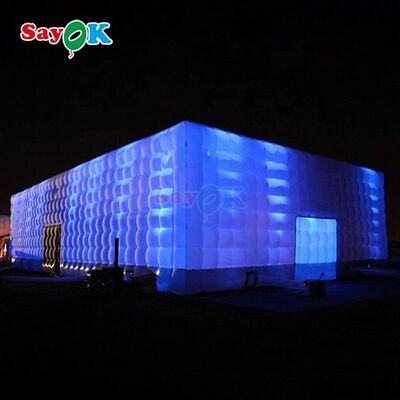 Sayok 20x10m พกพา กันน้ํา เนื้อผ้าออคซฟอร์ด LED ไฟโฟลเทนท์ลูกเต๋าสําหรับงานเลี้ยง คลับให้เช่า