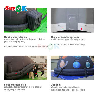 Sayok Digital Inflatable Planetarium Projector โทรศัพท์มือถือ โรงเรียนดาวเคราะห์วิทยาศาสตร์ โปรเจคชั่นเต็นท์โดม