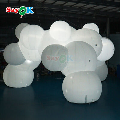 เต็นท์อากาศขนาดใหญ่ขนาด 12m x 7m รูปแบบเมฆแบบอากาศแบบอากาศแบบอากาศแบบอากาศแบบอากาศแบบอากาศแบบอากาศแบบอากาศแบบอากาศแบบอากาศแบบอากาศแบบอากาศแบบอากาศแบบอากาศแบบอากาศแบบอากาศแบบอากาศแบบอากาศแบบอากาศแบบอากาศแบบอากาศแบบอากาศแบบอากาศแบบอากาศแบบอากาศแบบอากาศแบบอากาศแบบอากาศแบบอากาศแบบอากาศแบบ LED และล็อกโก้ที่สามารถปรับแต่งได้สําหรับงานกลางแจ้ง
