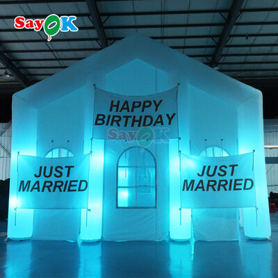 เต็นท์เป่าลม LED แบบพกพาพร้อมผ้า Oxford กันน้ำและกัน UV สำหรับกิจกรรมกลางแจ้ง
