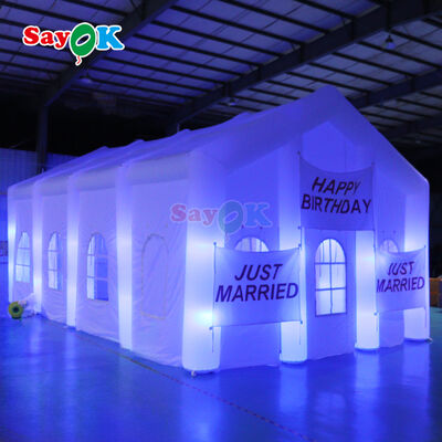 เต็นท์เป่าลม LED แบบพกพาพร้อมผ้า Oxford กันน้ำและกัน UV สำหรับกิจกรรมกลางแจ้ง