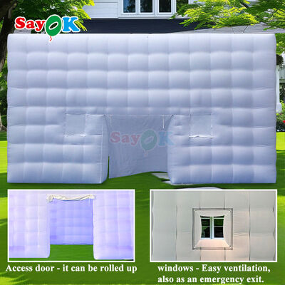 เต็นท์อากาศแบบลม 8m x 8m มีไฟ LED และผ้าออ็กซ์ฟอร์ดทนทานสําหรับงานกลางแจ้ง