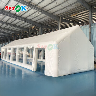 เต็นท์เป่าลม PVC แบบปิดสนิทสั่งทำพิเศษสำหรับปาร์ตี้ริมสระน้ำและกิจกรรมกลางแจ้งพร้อมวัสดุทนไฟ