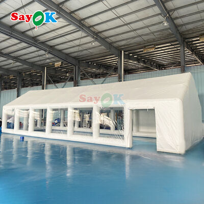 เต็นท์เป่าลม PVC แบบปิดสนิทสั่งทำพิเศษสำหรับปาร์ตี้ริมสระน้ำและกิจกรรมกลางแจ้งพร้อมวัสดุทนไฟ