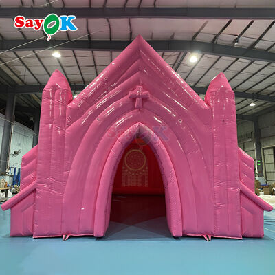 Custom Pink Flame-Retardant UV Resistant Inflatable Church Tent for Outdoor Wedding Events