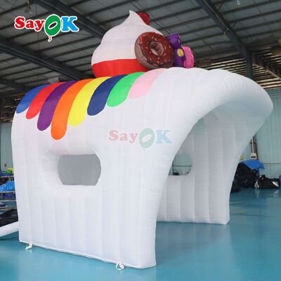 เต็นท์อากาศแบบพกพา กันน้ําทน UV สําหรับการโฆษณาที่ตู้ไอศกรีมกลางแจ้ง