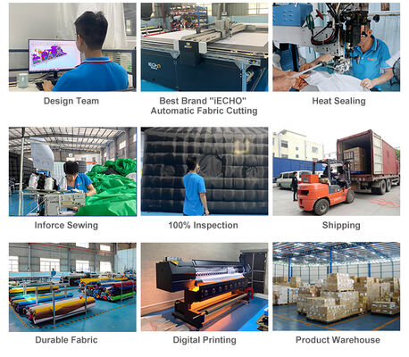 Commercial PVC Inflatable Stage Cover Air Tent for Outdoor Events 10mx6mx6mH with Durable 0.4mm PVC Tarpaulin and Weather-Resistant Design