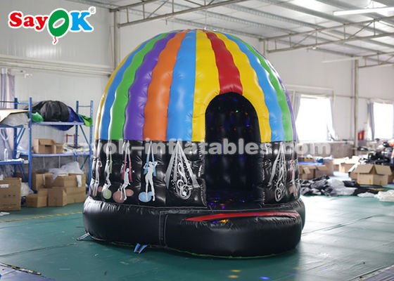 หอเต็นท์กลางแจ้งแบบอัดลม PVC ผ้าใบสีสันแบบอัดลม Disco Dome With Magic Led Light CE SGS ROHS
