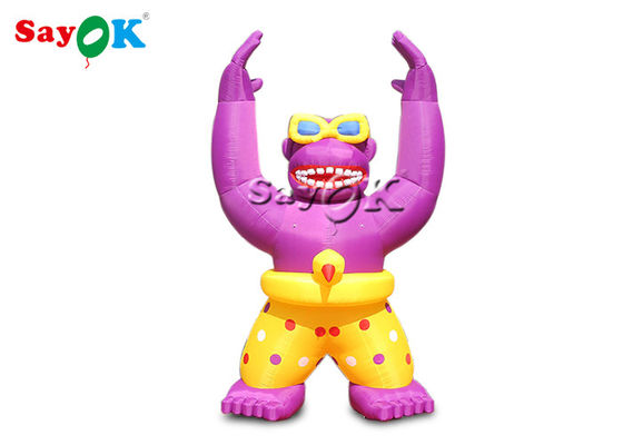 พัดลมตัวละครการ์ตูน 6 เมตร โกริลล่าสีชมพูยักษ์ใหญ่ แบบปลูกตัวสัตว์สําหรับโฆษณากลางแจ้ง