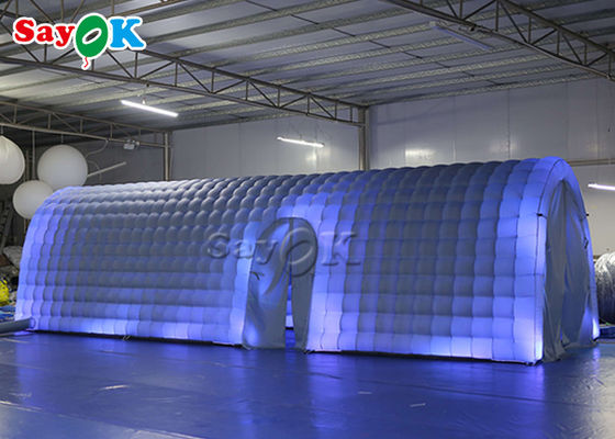 เต็นท์อัดลมแบบสั่งเอง ผ้าอ็อกซ์ฟอร์ด สีขาว เต็นท์อุโมงค์อัดลมด้วย LED