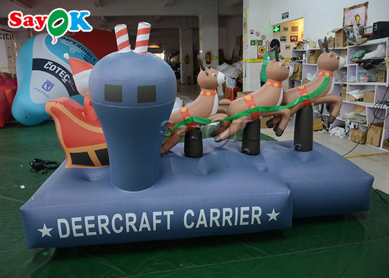 ของตกแต่งวันหยุดเป่าลมรูปกวางเรนเดียร์สามตัว