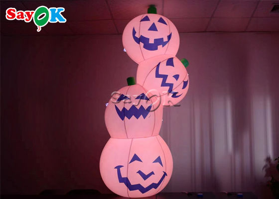 อากาศเป่าฟักทองพองแสงกลางแจ้งตกแต่งลานฮาโลวีน
