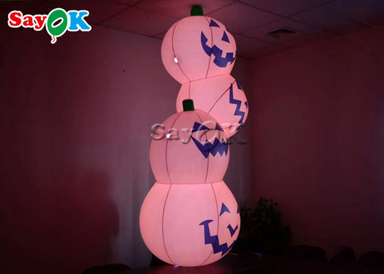 อากาศเป่าฟักทองพองแสงกลางแจ้งตกแต่งลานฮาโลวีน