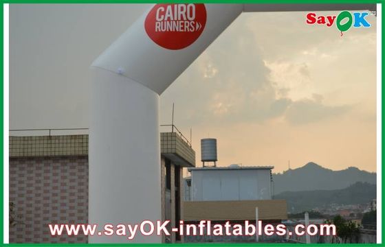 วิ่งผ่านอุโมงค์ PVC ทนทานกลางแจ้งพิมพ์โลโก้โค้งพอง 4 ม. X 4 ม. ปรับแต่งได้