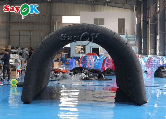 หอเต็นท์อิกลูแบบอัดลม สีดํา 210D ผ้าอ็อกซ์ฟอร์ด หอเต็นท์อุโมงค์แบบอัดลม สําหรับการแสดง