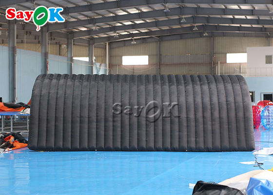 หอเต็นท์อิกลูแบบอัดลม สีดํา 210D ผ้าอ็อกซ์ฟอร์ด หอเต็นท์อุโมงค์แบบอัดลม สําหรับการแสดง