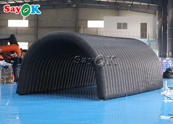 หอเต็นท์อิกลูแบบอัดลม สีดํา 210D ผ้าอ็อกซ์ฟอร์ด หอเต็นท์อุโมงค์แบบอัดลม สําหรับการแสดง