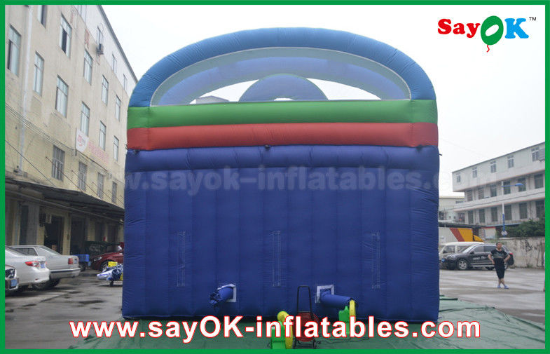 สไลด์ทำให้พองสำหรับเด็ก Kid Pvc Tarpaulin Jumping Bouncer Castle ทำให้พองได้พร้อมสไลด์น้ำ