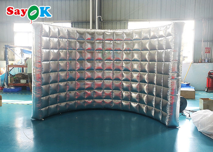 บูธภาพถ่ายพอง LED สีขาวผนังงานแต่งงานวันเกิดงานโฆษณา