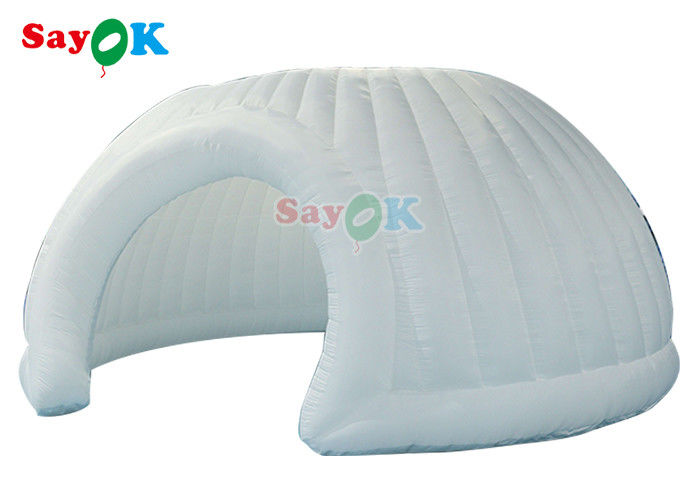 กลางแจ้ง PVC Oxford Tent ครอบครัว Inflatable Panorama Dome เหรียญแต่งงานสีขาว