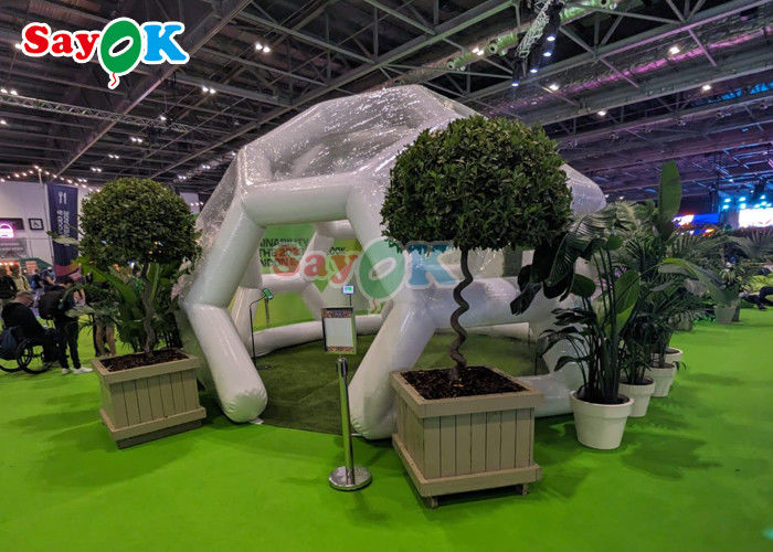 ฟุตบอลรูปร่างใสตั้งแคมป์เต็นท์พองฟองฟุตบอลโดมเต็นท์