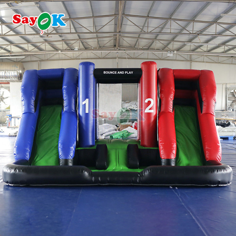 Commercial Inflatable Combo Slide Double Inflatable Bounce House Giant Inflatable Slide สําหรับการใช้งานกลางแจ้ง