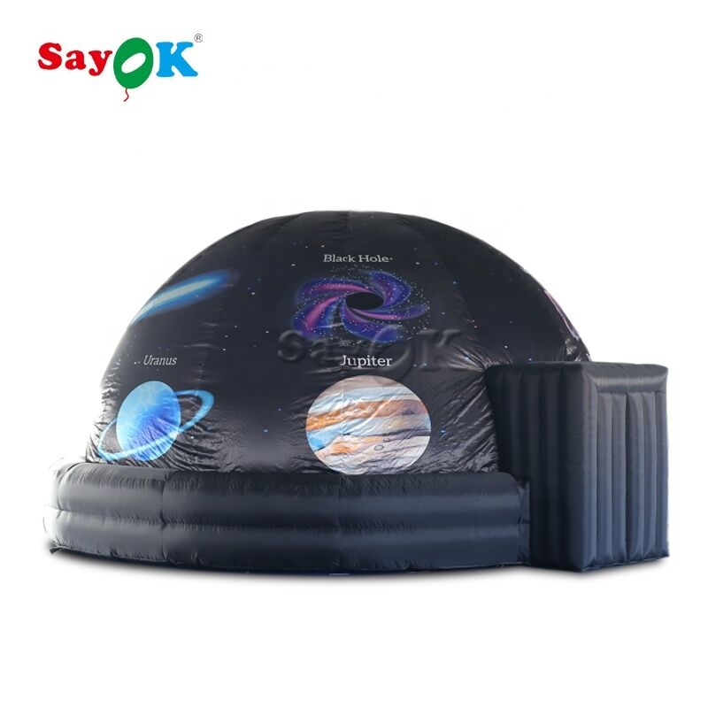 Sayok 5m 16ft Customized Full Printing Inflatable Planetarium Dome Tent สําหรับเด็ก การศึกษา พร้อมเครื่องเป่าอากาศ